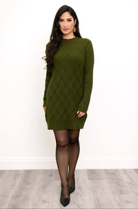 Dina Sweater, Vintage Green, Cotton