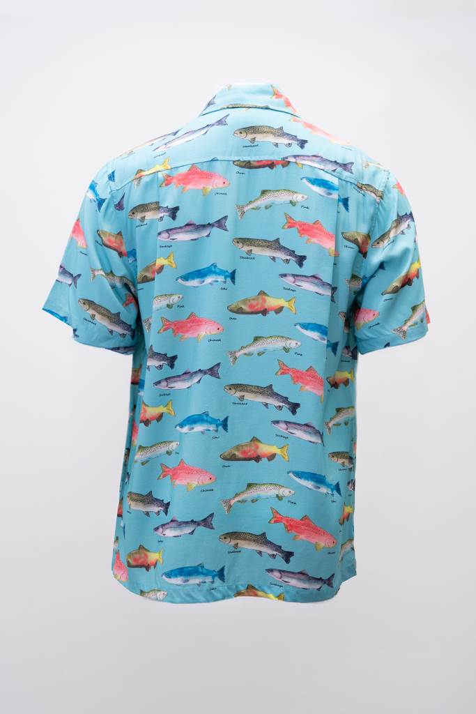 Dino Shirt, Canada Salmon, Woven Bamboo