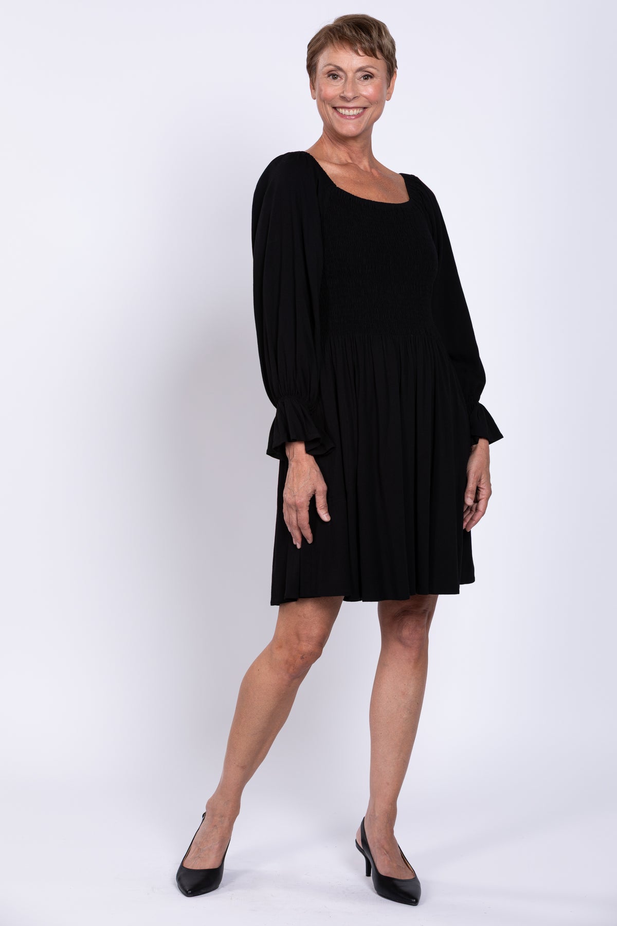 Eden Dress, Black, Linen Bamboo