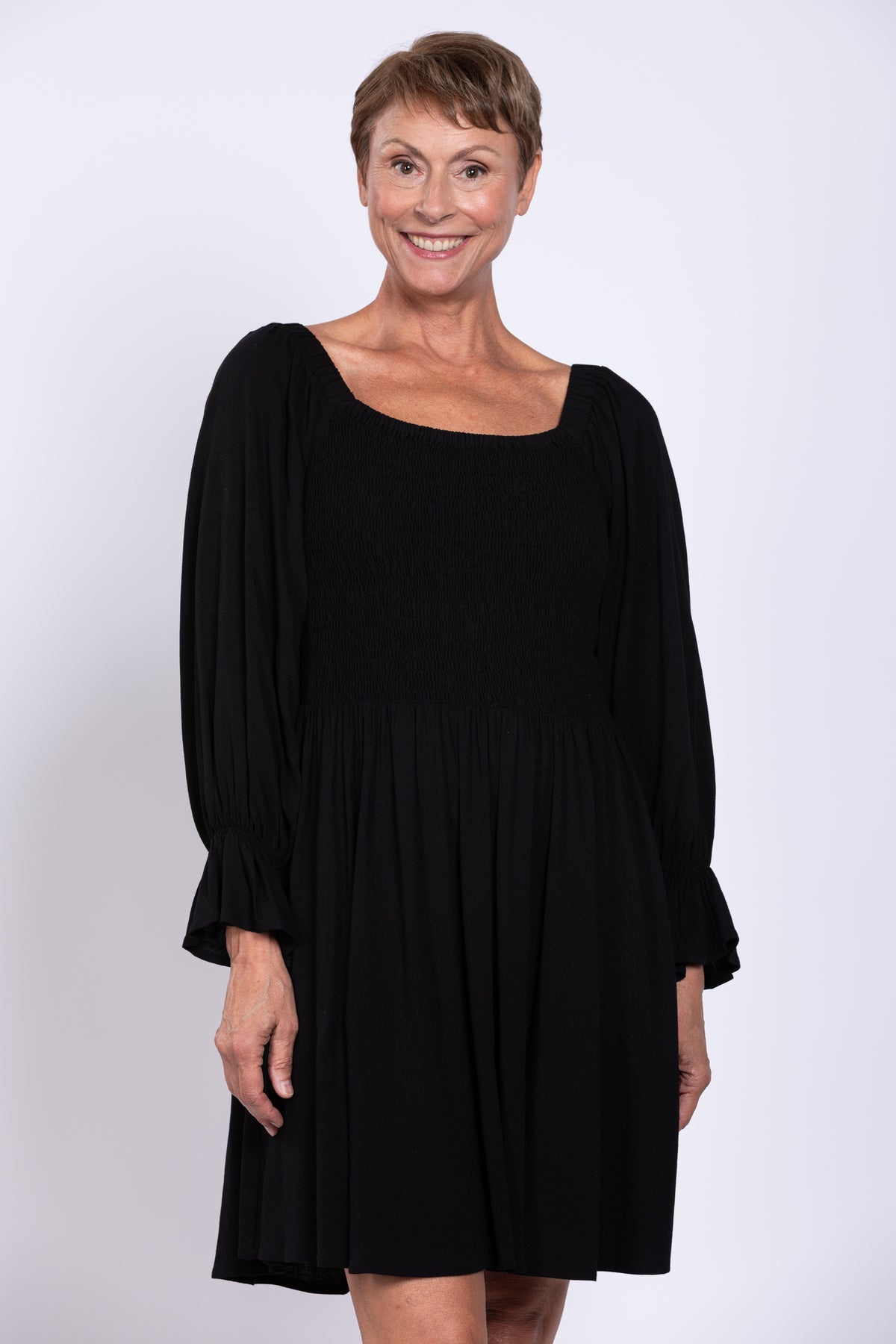Eden Dress, Black, Linen Bamboo
