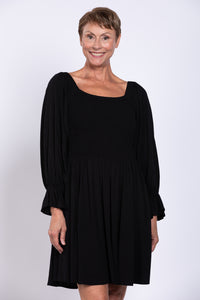 Eden Dress, Black, Linen Bamboo