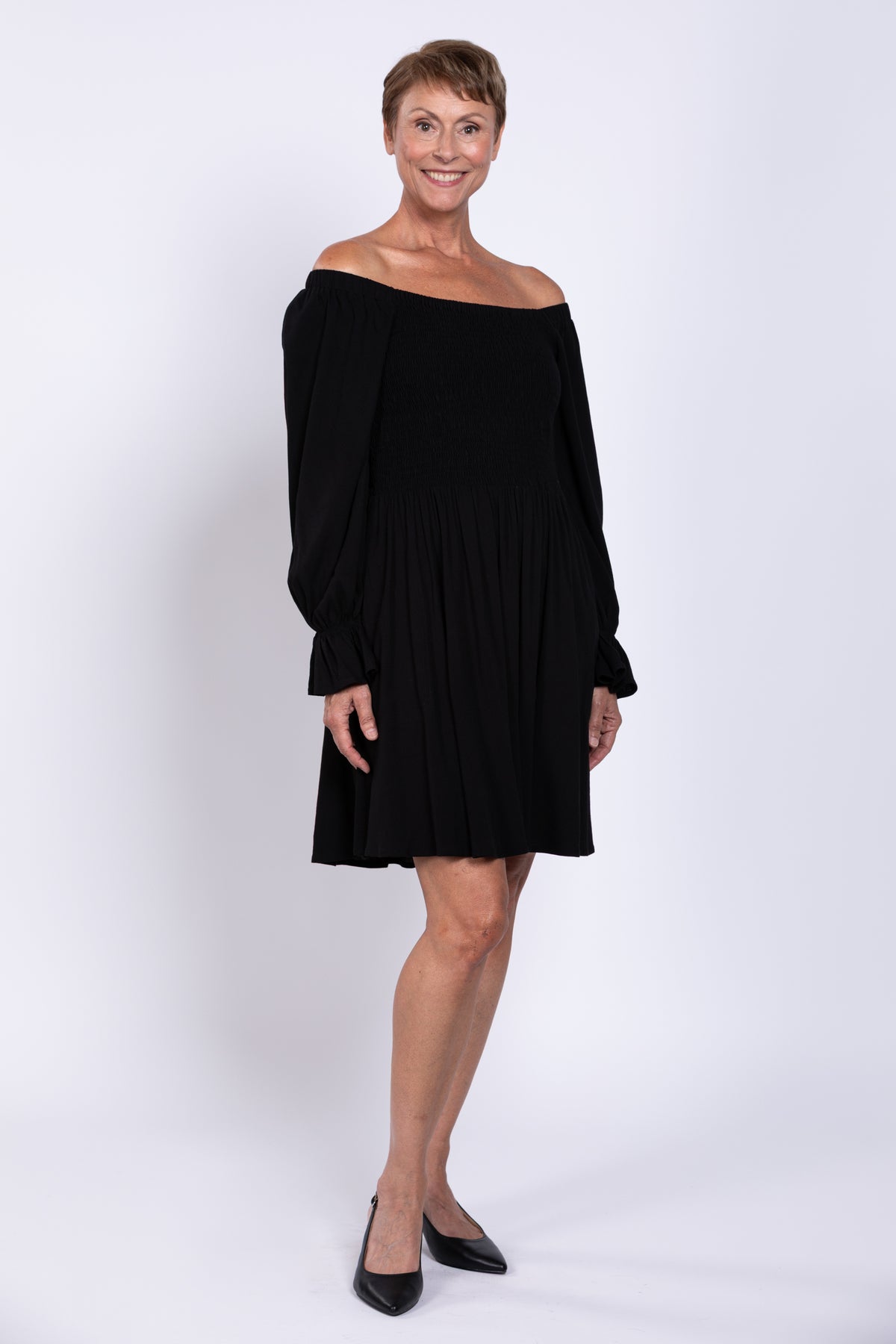 Eden Dress, Black, Linen Bamboo