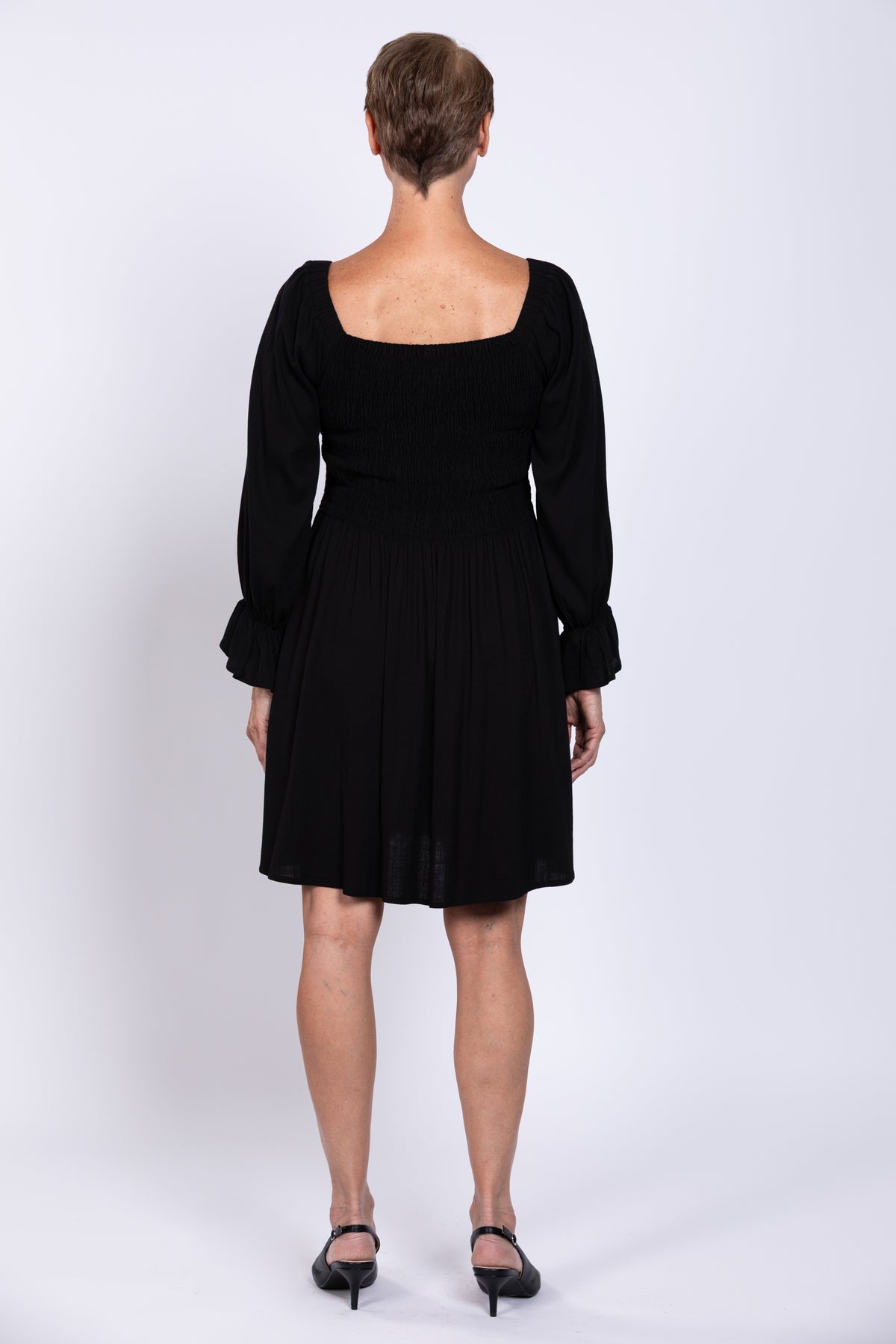 Eden Dress, Black, Linen Bamboo