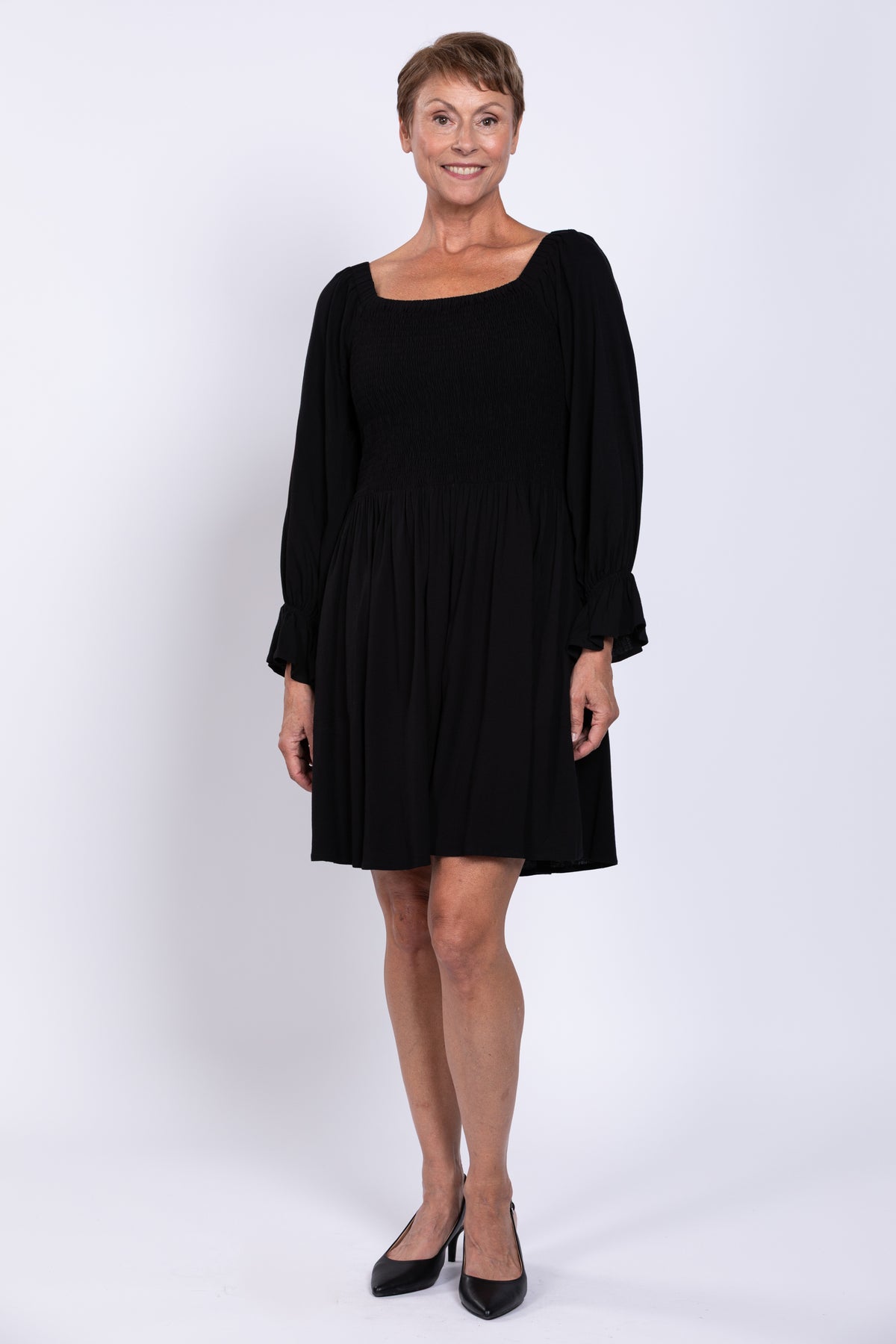 Eden Dress, Black, Linen Bamboo