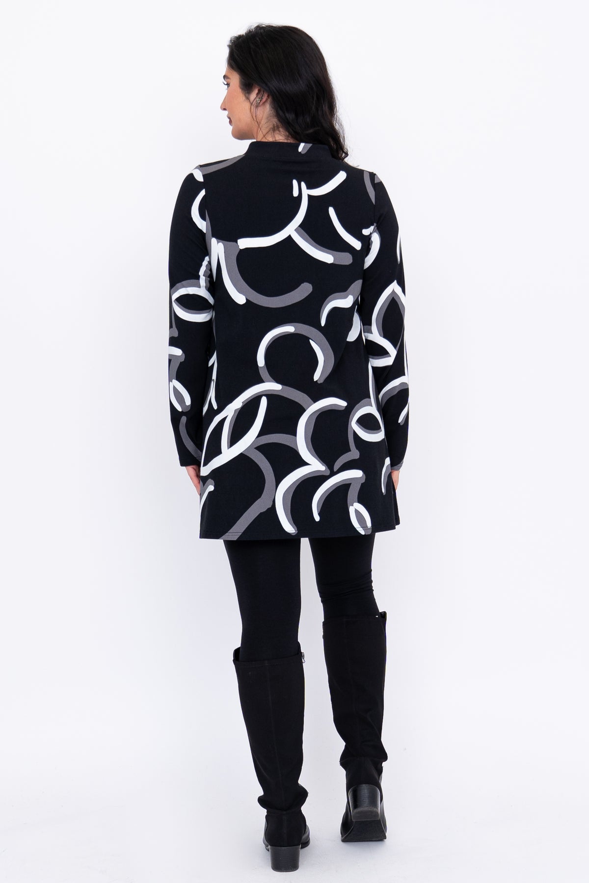 Edwina L/S Tunic, BW Focus, Bamboo