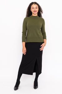 Ella Sweater, Khaki, Cotton