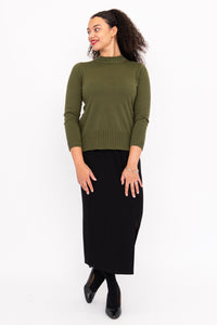 Ella Sweater, Khaki, Cotton