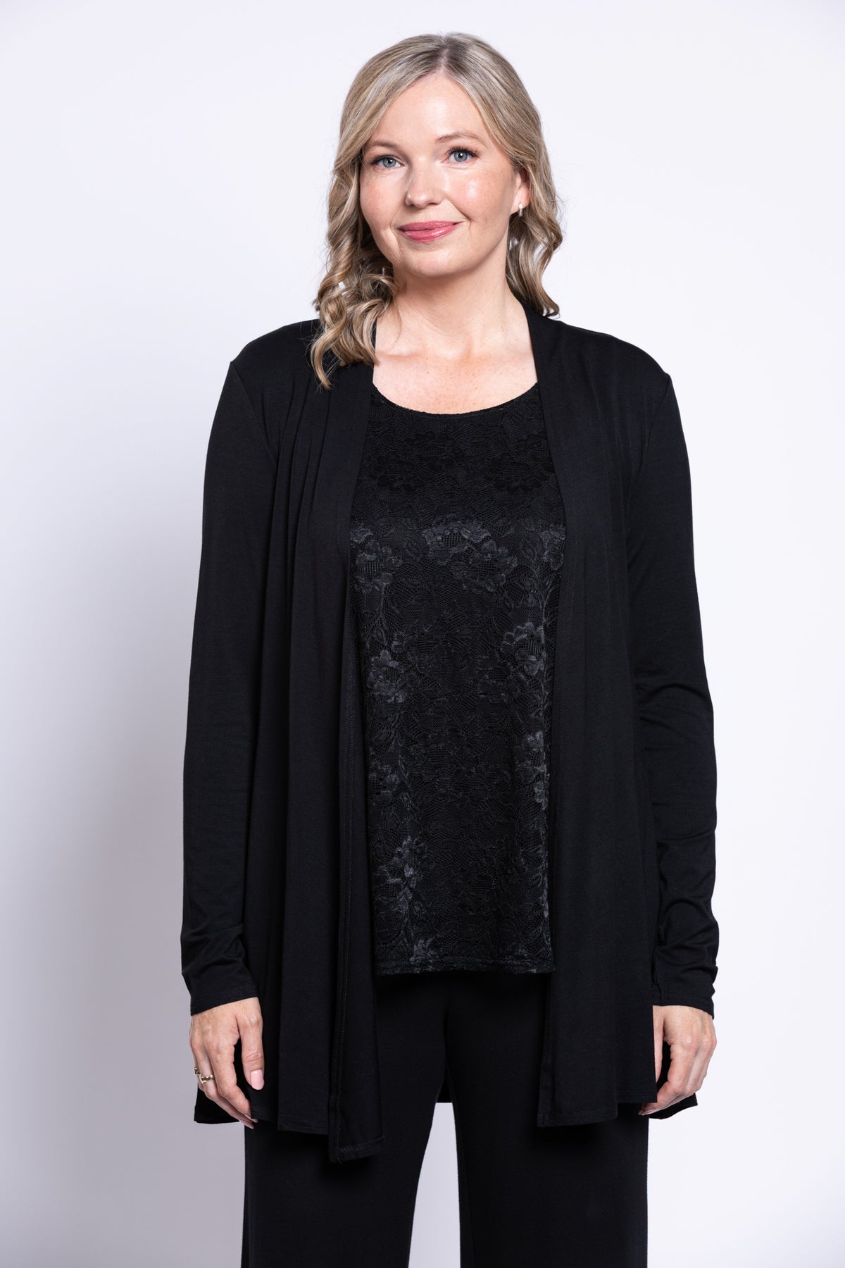 Justine Sweater, Black, Bamboo Cotton