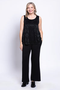 Ellen Tank, Black, Bamboo Lace