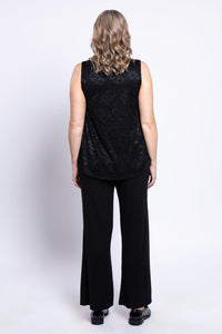 Ellen Tank, Black, Bamboo Lace