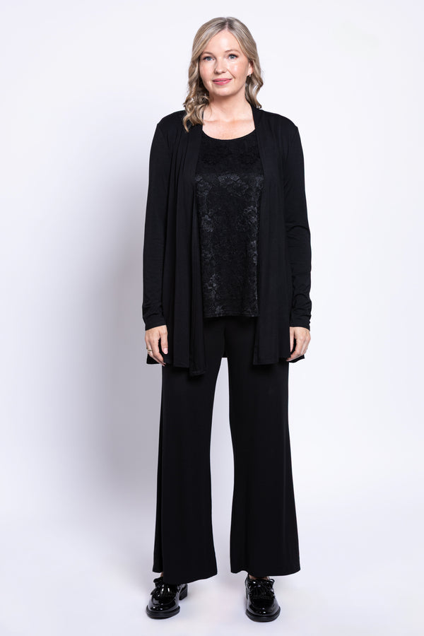 Justine Sweater, Black, Bamboo Cotton