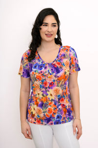 Emery Top, Violet Fiesta, Bamboo