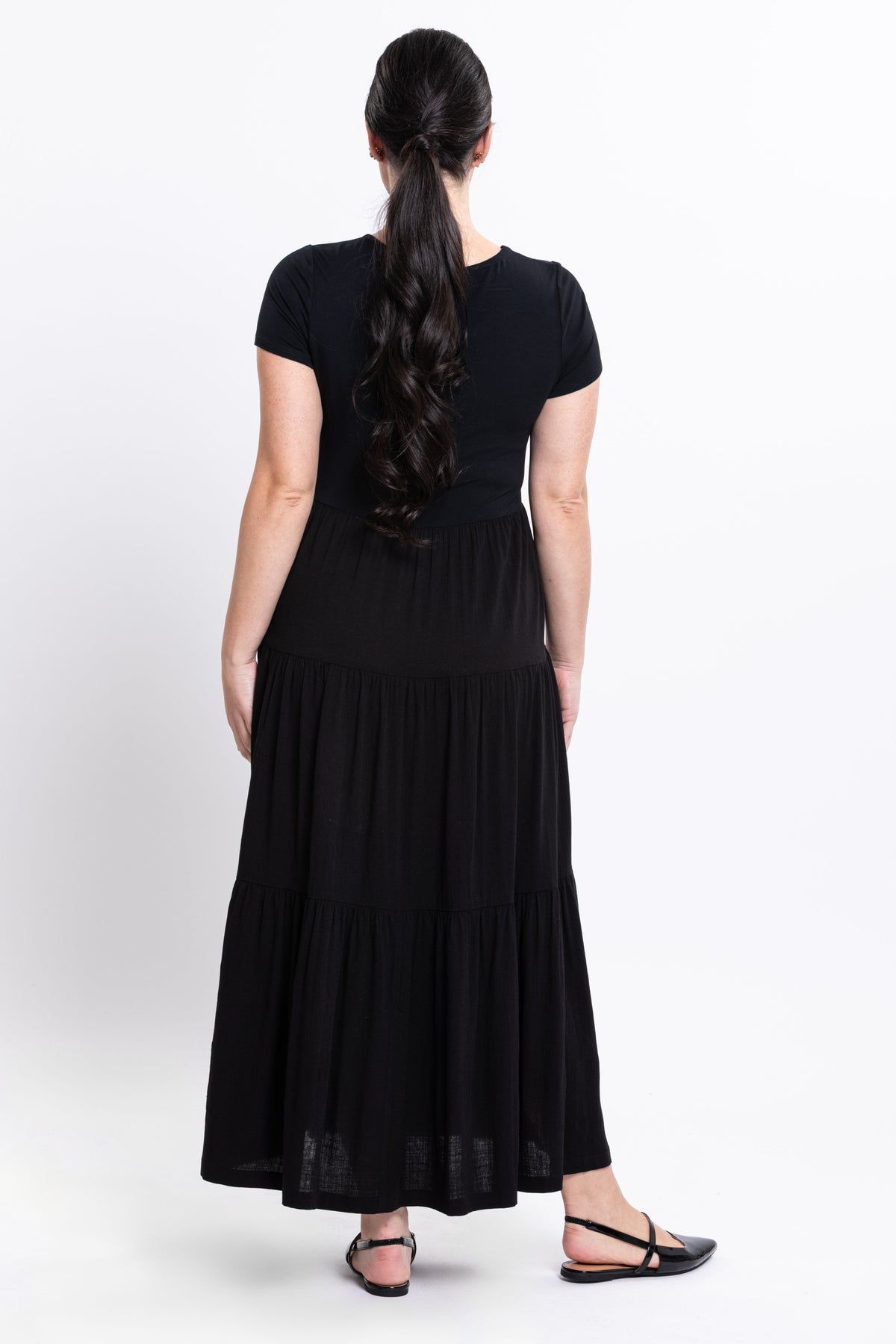 Erin Dress, Black, Linen Bamboo