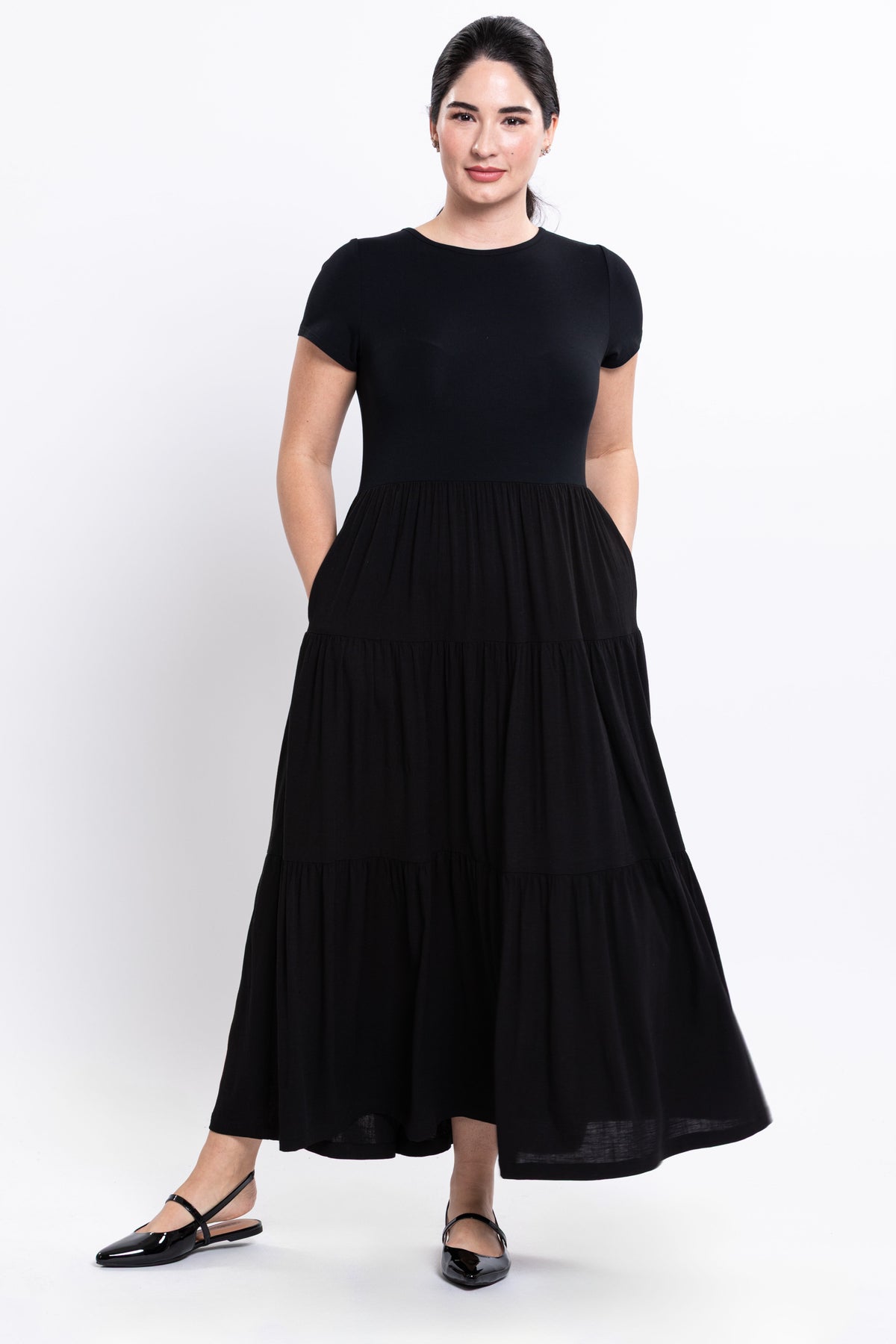 Erin Dress, Black, Linen Bamboo