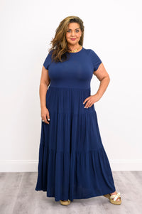 Erin Dress, Indigo, Linen Bamboo