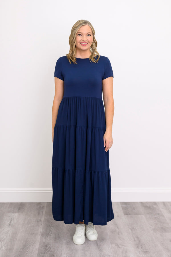 Erin Dress, Indigo, Linen Bamboo