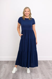 Erin Dress, Indigo, Linen Bamboo