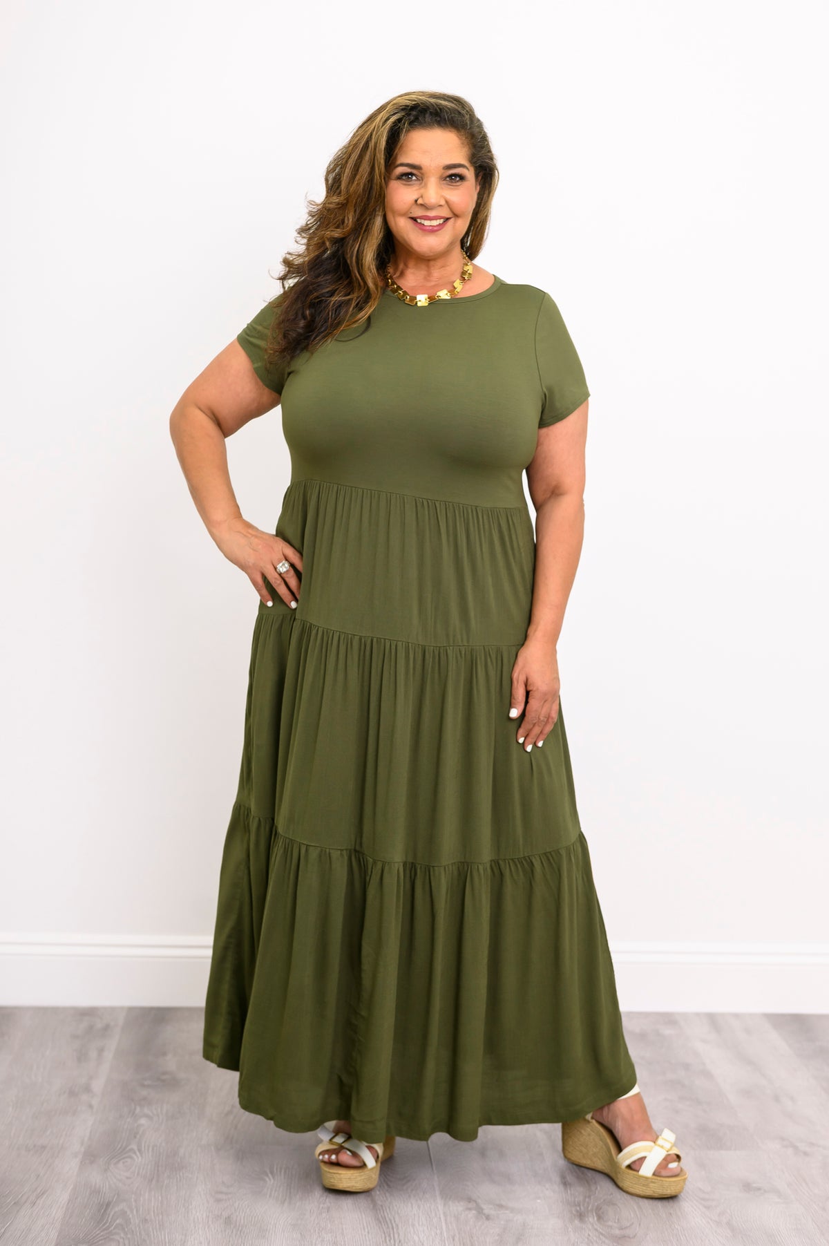 Erin Dress, Khaki, Linen Bamboo