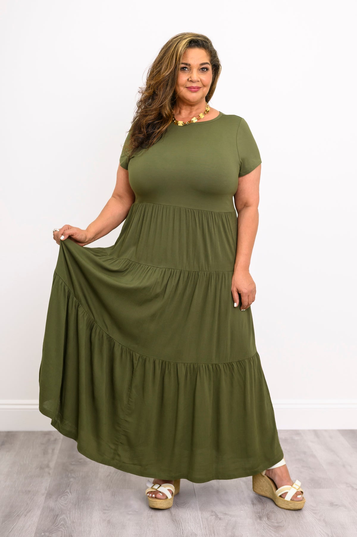 Erin Dress, Khaki, Linen Bamboo