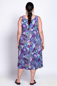 Evangelina Dress, Royale Peacock, Bamboo