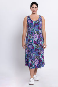 Evangelina Dress, Royale Peacock, Bamboo