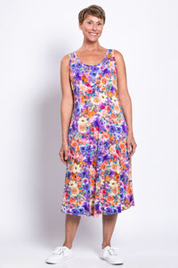 Evangelina Dress, Violet Fiesta, Bamboo