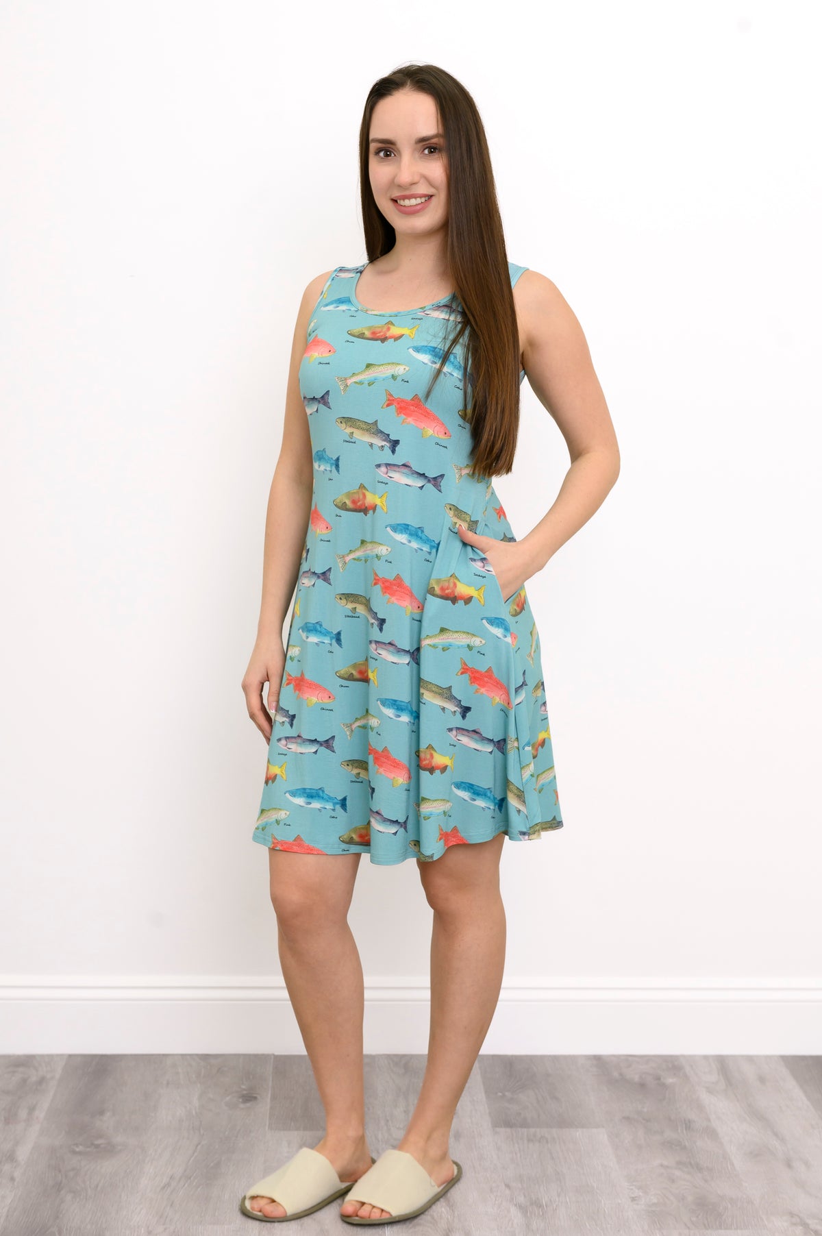 Robe Evangeline, Saumon du Canada, Bambou