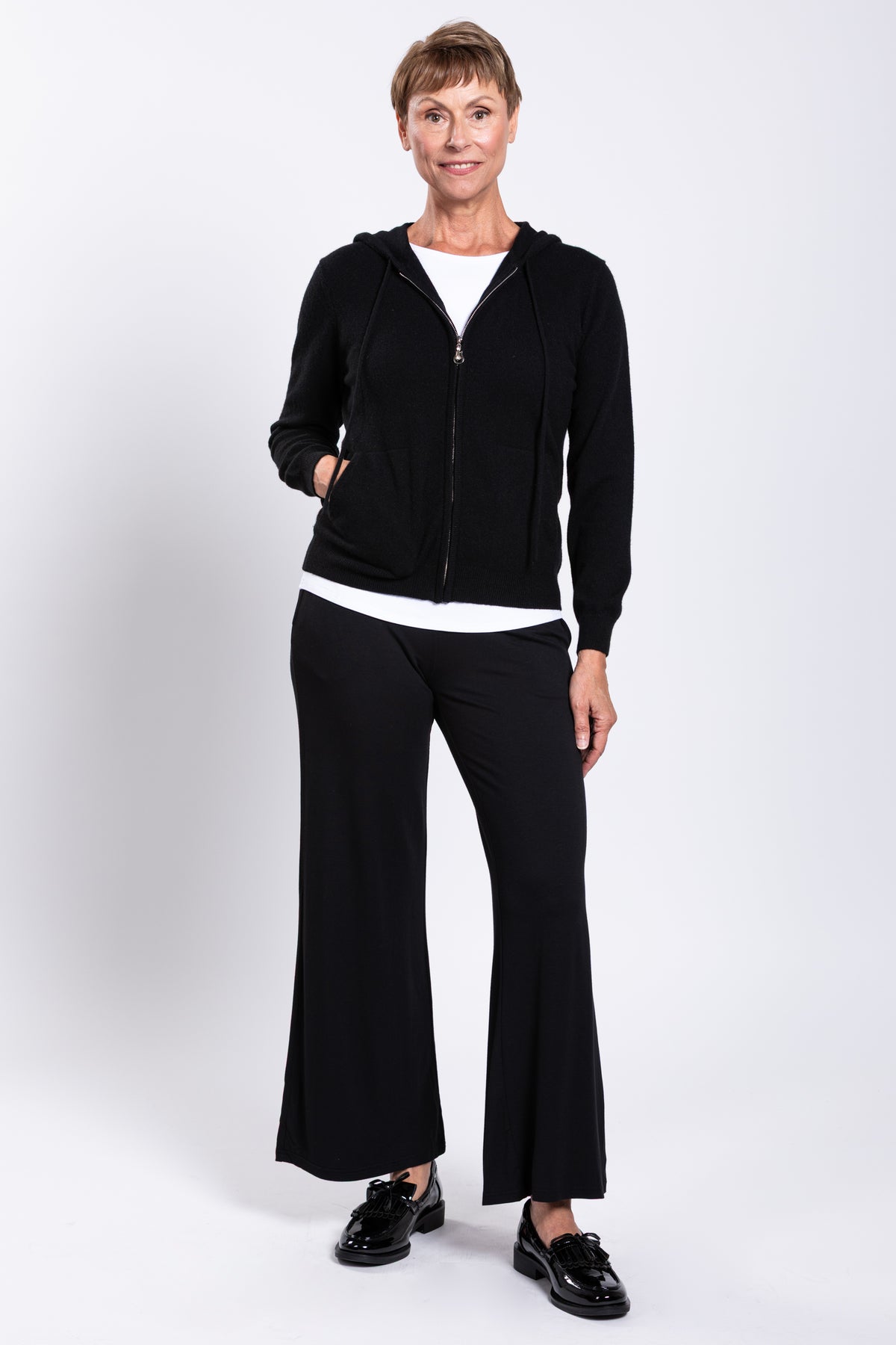 Finlay Sweater, Black, Wool Cashmere