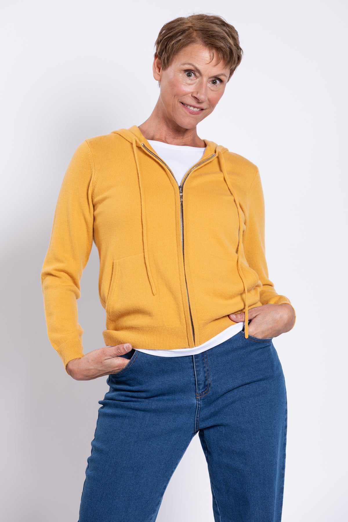 Finlay Sweater, Mustard, Wool Cashmere