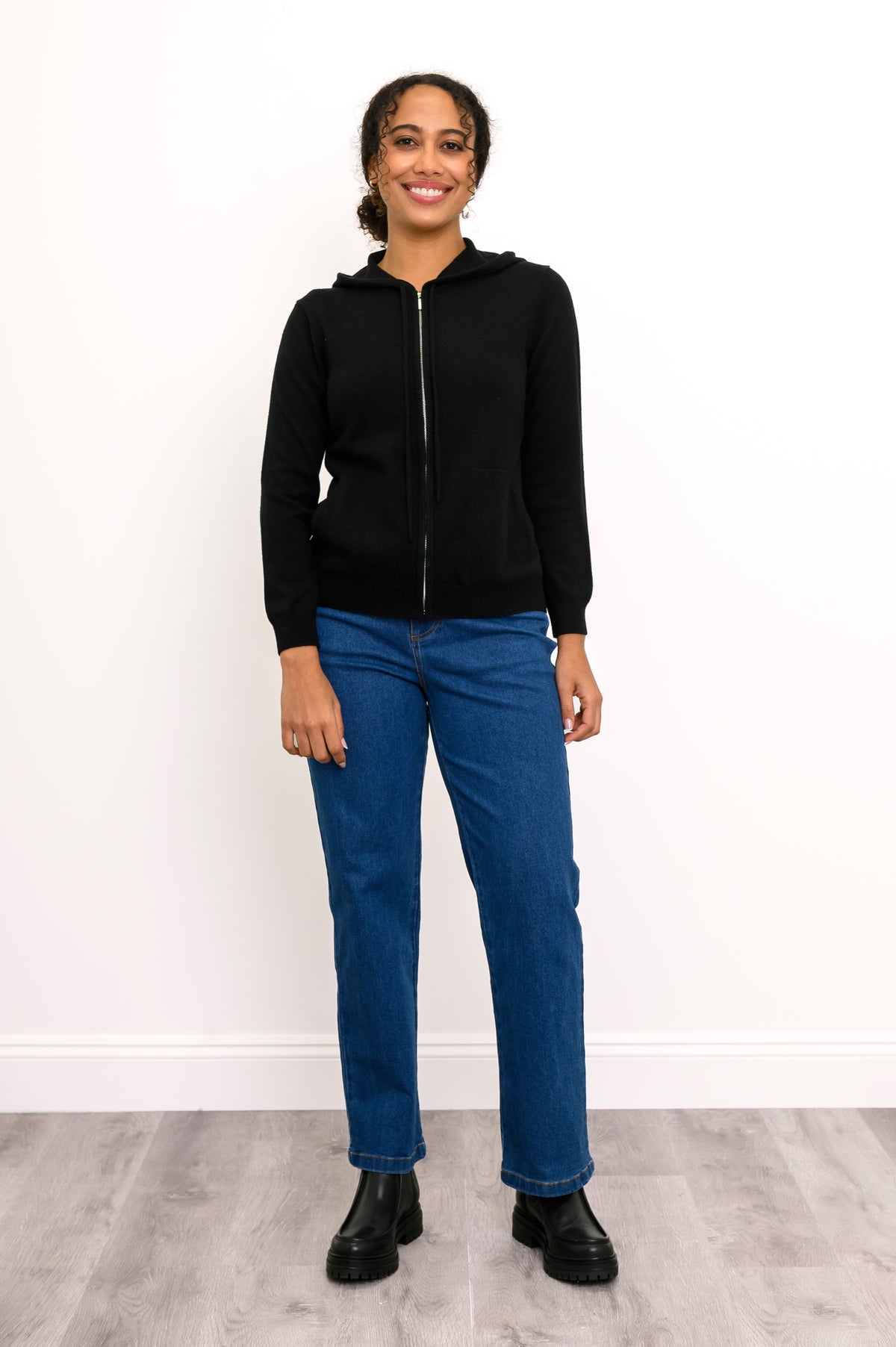 Finlay Sweater, Black, Wool Cashmere