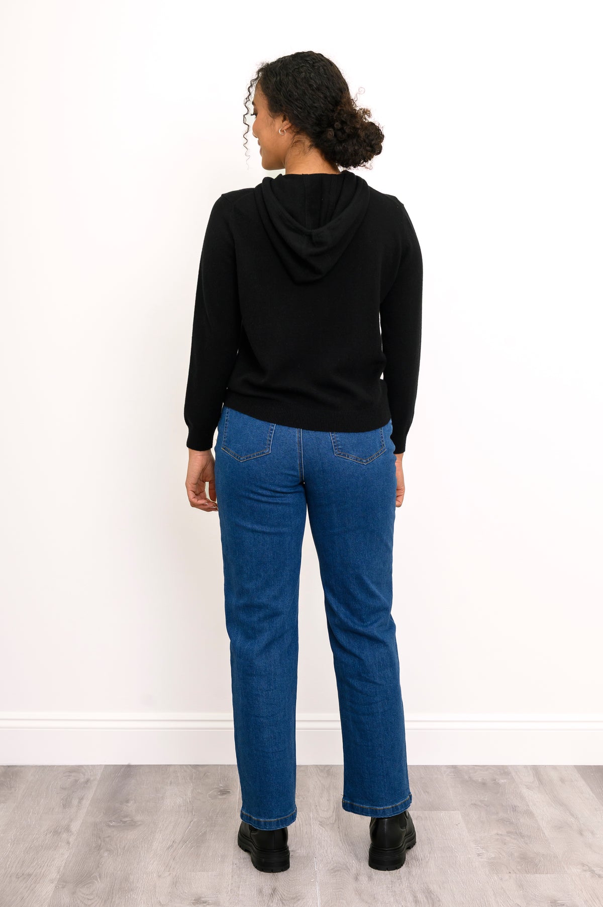 Finlay Sweater, Black, Wool Cashmere
