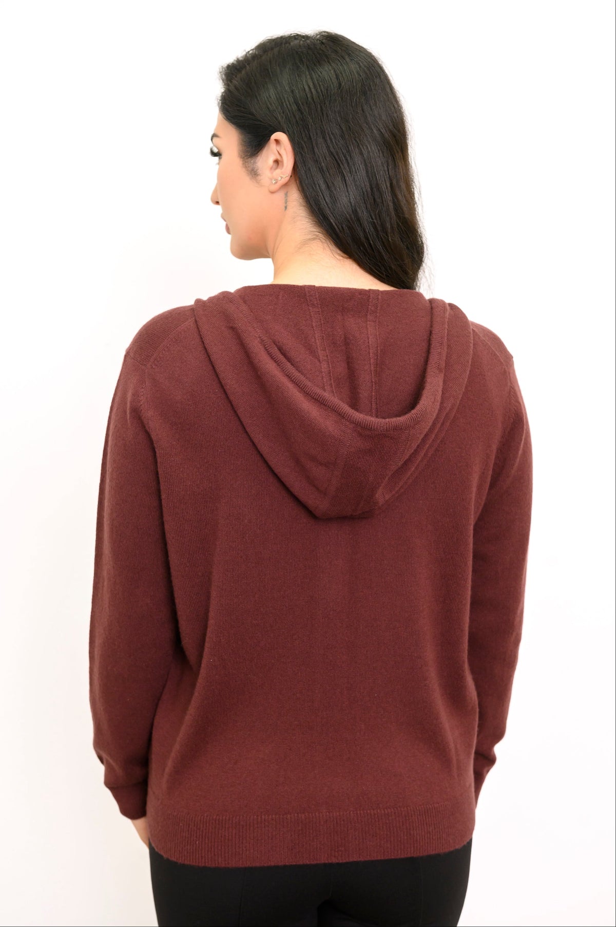 Finlay Sweater, Burgundy, Wool Cashmere