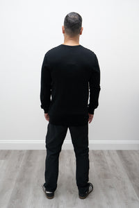 Pull Fraser, Noir, 100% Laine Mérinos