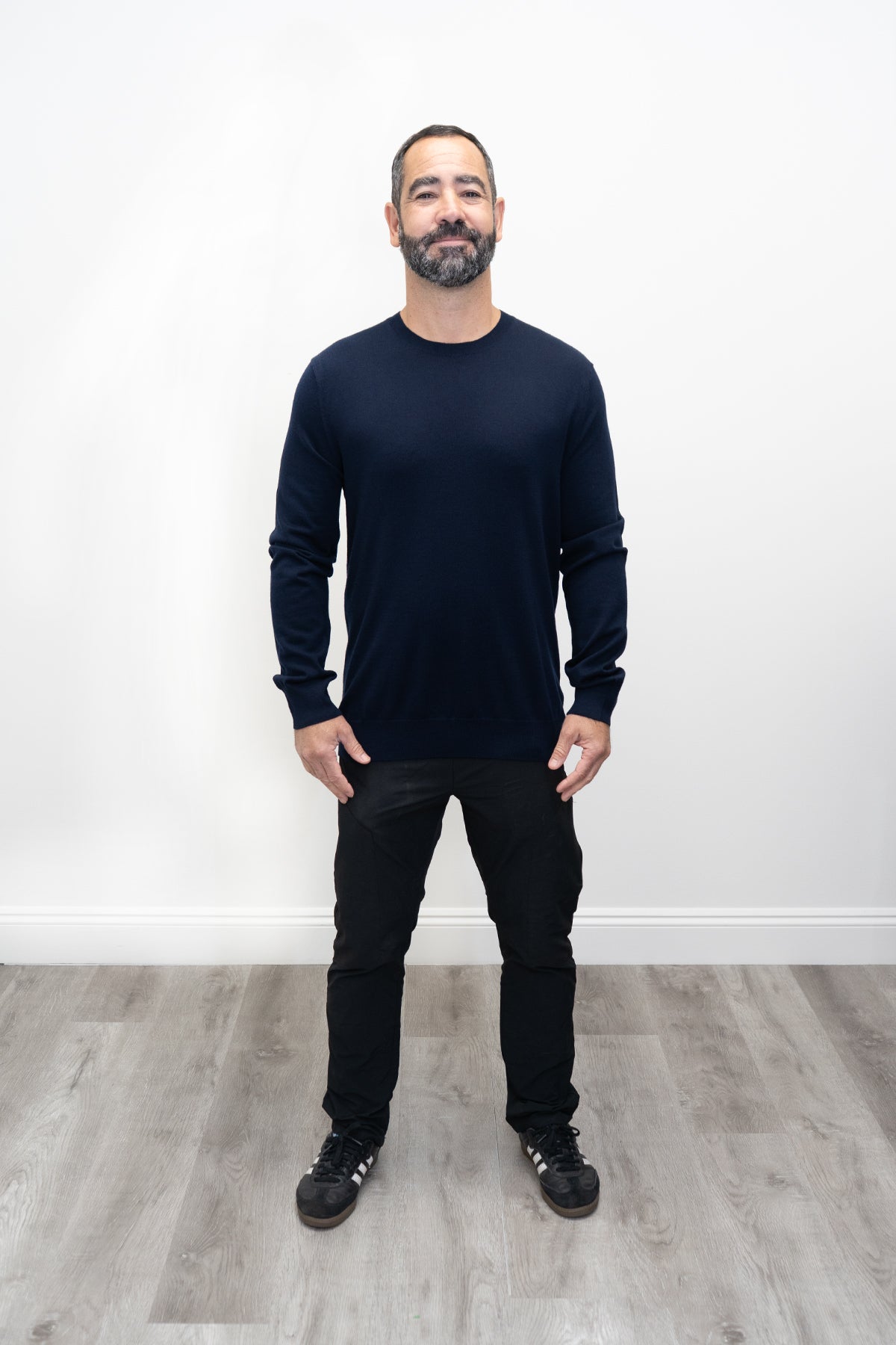 Fraser Sweater, Navy, Merino Wool
