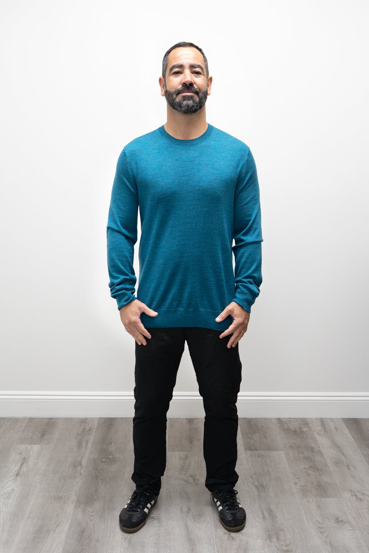 Pull Fraser, sarcelle, 100 % laine mérinos