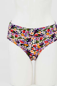 Front view of floral bamboo hipster underwear on mannequin