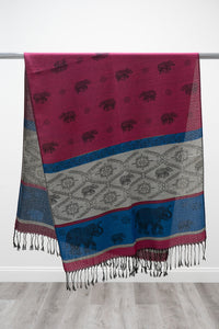 Pashmina Scarf, Elephant