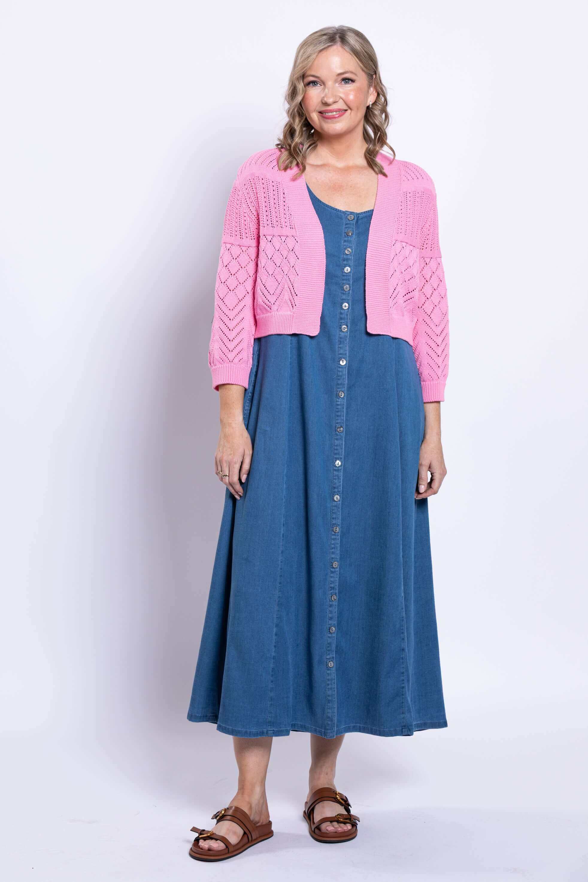 Aldi Sweater, Pink, Cotton – LTD CAD Retail Blue Sky Clothing Co