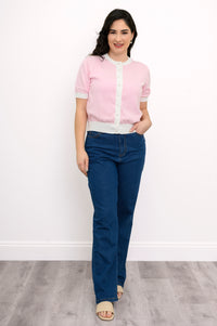 Georgina Cardigan, Pink Blush, Cotton