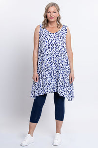 Gia Dress, Indigo Rain, Linen Bamboo