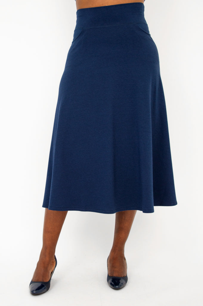 Gillian Skirt, Indigo, Bamboo