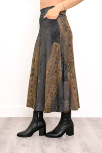 Gillian Skirt, Rustic Khaki, Bamboo