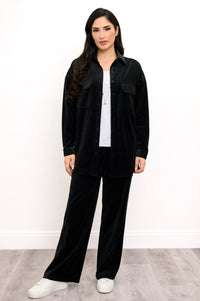 Ginna Jacket, Black, Cotton Corduroy
