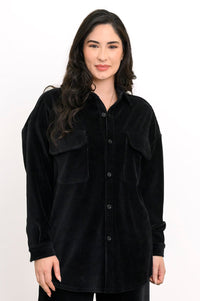 Veste Ginna, Noire, Coton Curdoroy