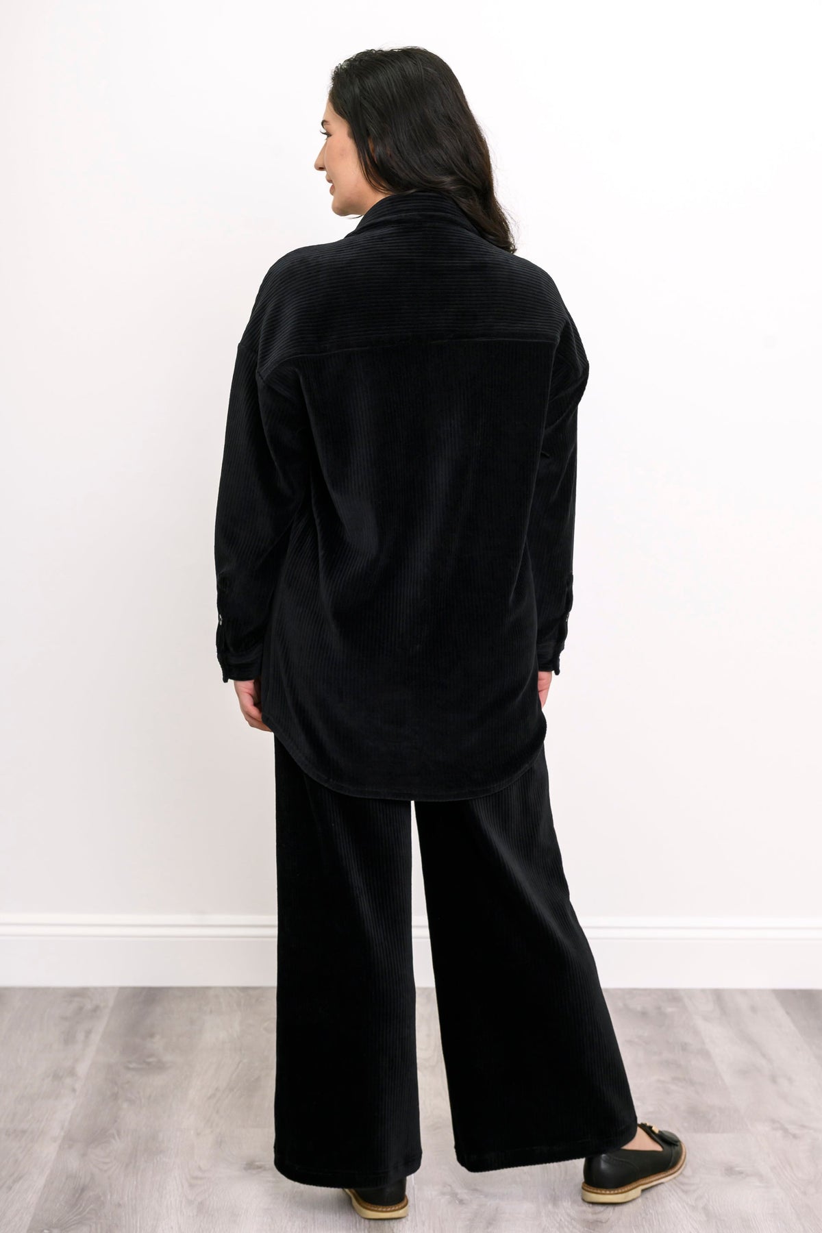 Veste Ginna, Noire, Coton Curdoroy