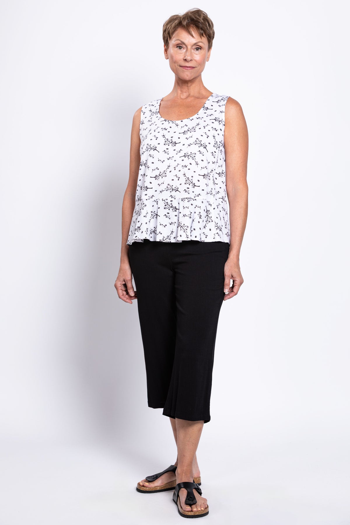 Ginny Tank, BW Twiggy, Linen Bamboo