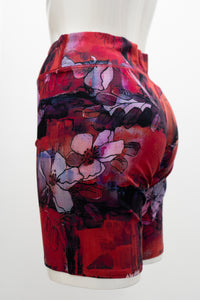 Shorts Hallie, Pensées rouges à lèvres, Bambou