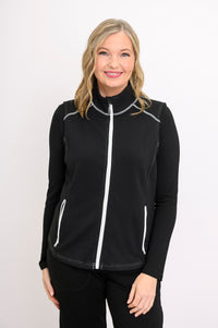 Hartford Vest, Black, Bamboo Fleece