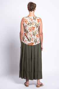 Havana Tank, Khaki Tapestry, Linen Bamboo