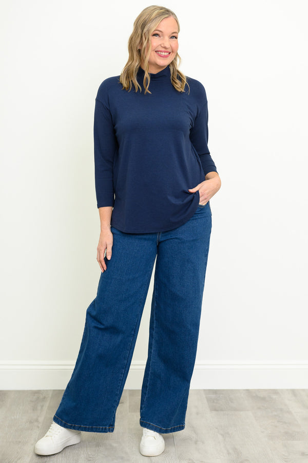 Highdrop Top, Indigo, Bamboo